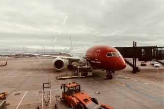 Eine norwegische Airline brachte uns von Kopenhagen nach Bangkok.